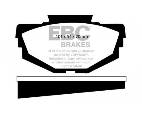 Brake Pad Set, disc brake Greenstuff DP2155 EBC, Image 4