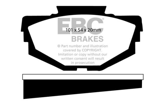 Brake Pad Set, disc brake Greenstuff DP2155 EBC, Image 4