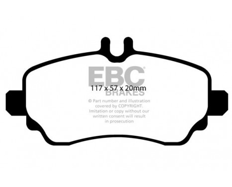 Brake Pad Set, disc brake Greenstuff DP21555 EBC, Image 4
