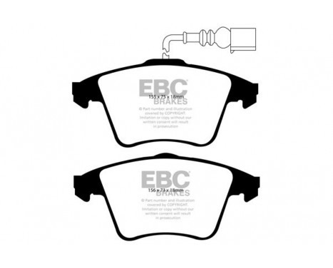 Brake Pad Set, disc brake Greenstuff DP21556 EBC, Image 4