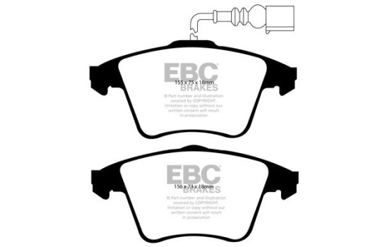 Brake Pad Set, disc brake Greenstuff DP21556 EBC, Image 4