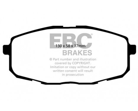 Brake Pad Set, disc brake Greenstuff DP21562 EBC, Image 4
