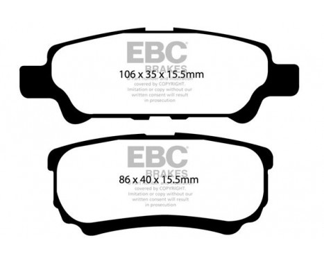 Brake Pad Set, disc brake Greenstuff DP21563 EBC, Image 4