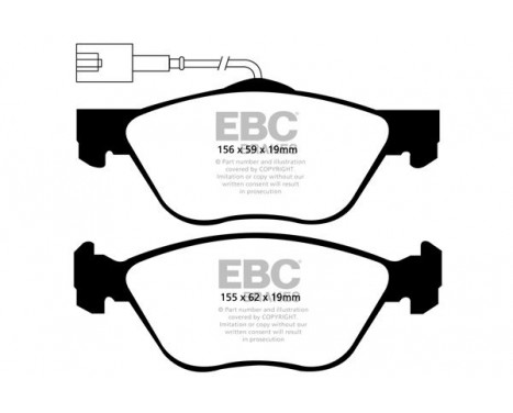 Brake Pad Set, disc brake Greenstuff DP21571 EBC, Image 4