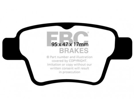 Brake Pad Set, disc brake Greenstuff DP21575 EBC, Image 4