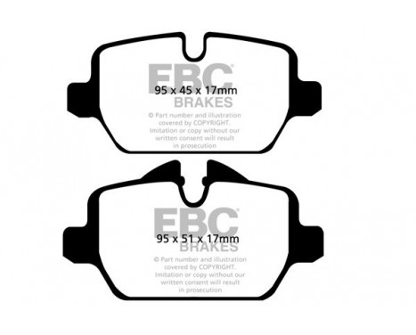 Brake Pad Set, disc brake Greenstuff DP21576 EBC, Image 4