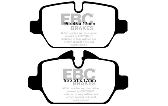 Brake Pad Set, disc brake Greenstuff DP21576 EBC, Image 4