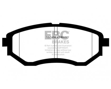 Brake Pad Set, disc brake Greenstuff DP21583 EBC, Image 4