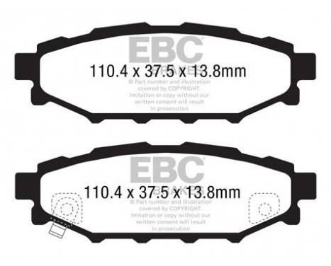 Brake Pad Set, disc brake Greenstuff DP21584 EBC, Image 4
