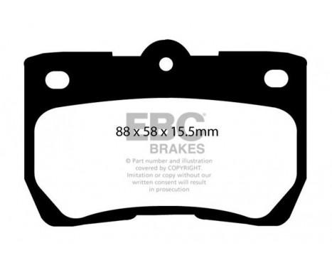 Brake Pad Set, disc brake Greenstuff DP21586 EBC, Image 4