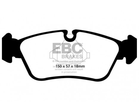 Brake Pad Set, disc brake Greenstuff DP21587 EBC, Image 4