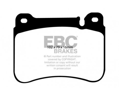 Brake Pad Set, disc brake Greenstuff DP21590 EBC, Image 4