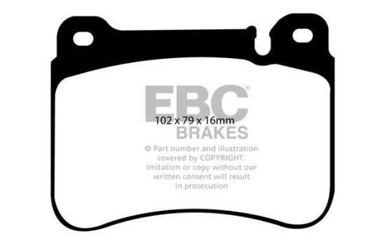 Brake Pad Set, disc brake Greenstuff DP21590 EBC, Image 4