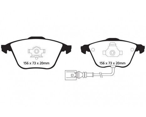 Brake Pad Set, disc brake Greenstuff DP21594 EBC, Image 4