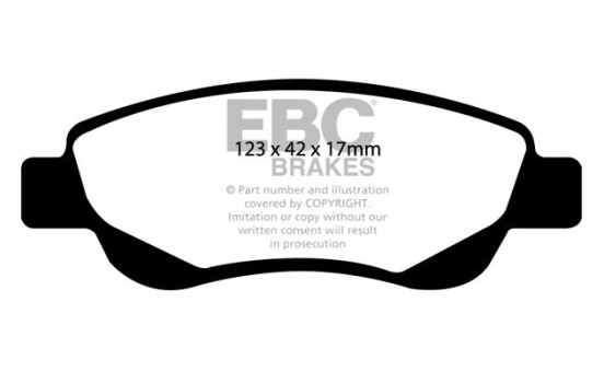Brake Pad Set, disc brake Greenstuff DP21597 EBC, Image 4
