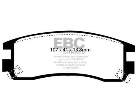 Brake Pad Set, disc brake Greenstuff DP21609 EBC, Image 4