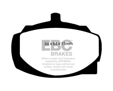 Brake Pad Set, disc brake Greenstuff DP2161 EBC, Image 4