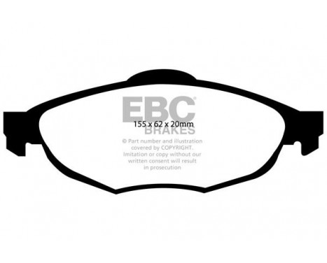 Brake Pad Set, disc brake Greenstuff DP21611 EBC, Image 4