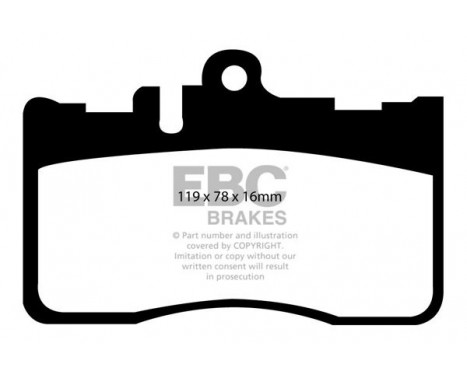 Brake Pad Set, disc brake Greenstuff DP21622 EBC, Image 4