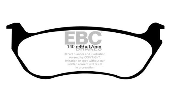 Brake Pad Set, disc brake Greenstuff DP21626 EBC, Image 4