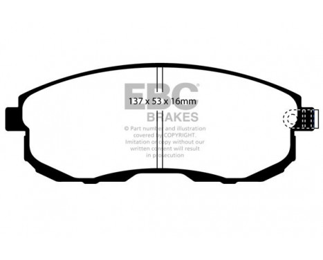 Brake Pad Set, disc brake Greenstuff DP21636 EBC, Image 4