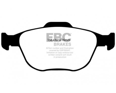 Brake Pad Set, disc brake Greenstuff DP21641 EBC, Image 4
