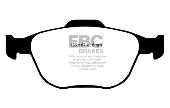 Brake Pad Set, disc brake Greenstuff DP21641 EBC, Image 4
