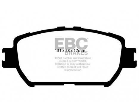 Brake Pad Set, disc brake Greenstuff DP21642 EBC, Image 4