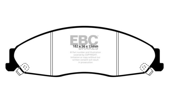 Brake Pad Set, disc brake Greenstuff DP21645 EBC, Image 4