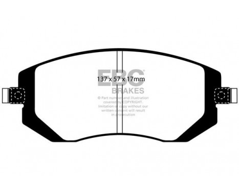 Brake Pad Set, disc brake Greenstuff DP21661 EBC, Image 4