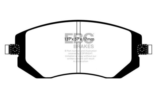 Brake Pad Set, disc brake Greenstuff DP21661 EBC, Image 4