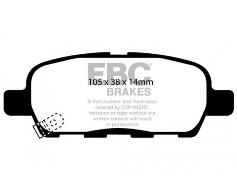 Brake Pad Set, disc brake Greenstuff DP21666 EBC, Image 4