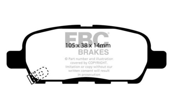 Brake Pad Set, disc brake Greenstuff DP21666 EBC, Image 4