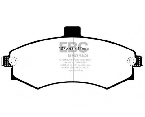 Brake Pad Set, disc brake Greenstuff DP21670 EBC, Image 4