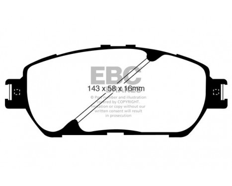 Brake Pad Set, disc brake Greenstuff DP21674 EBC, Image 4
