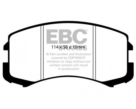 Brake Pad Set, disc brake Greenstuff DP21678 EBC, Image 4