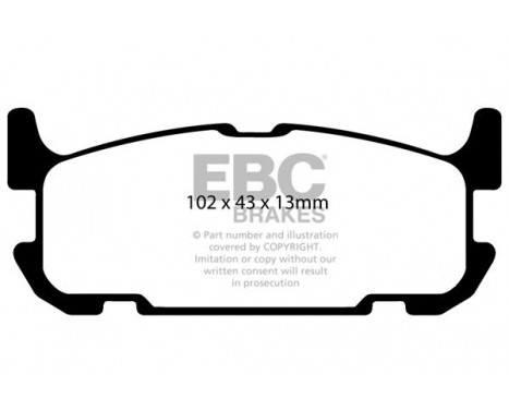 Brake Pad Set, disc brake Greenstuff DP21685 EBC, Image 4