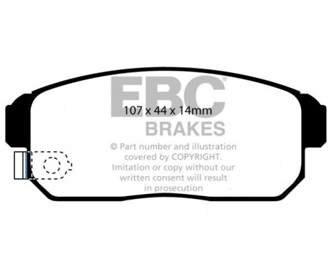 Brake Pad Set, disc brake Greenstuff DP21691 EBC, Image 4