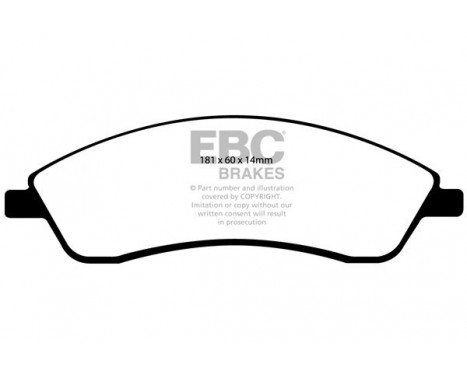 Brake Pad Set, disc brake Greenstuff DP21692 EBC, Image 4