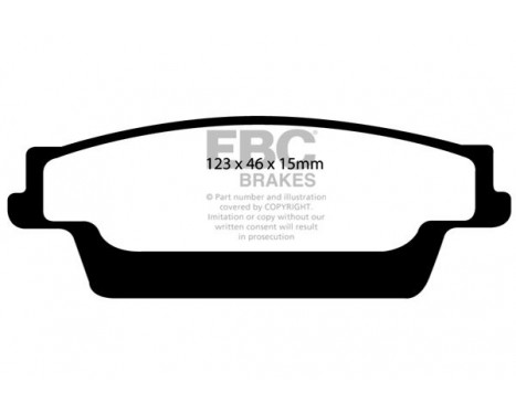 Brake Pad Set, disc brake Greenstuff DP21693 EBC, Image 4