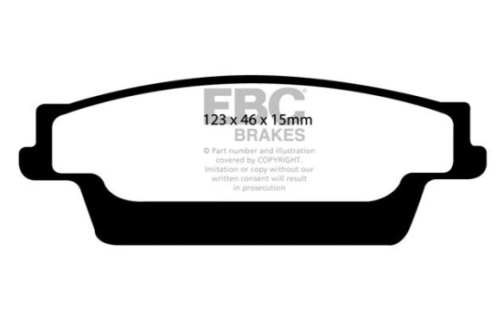 Brake Pad Set, disc brake Greenstuff DP21693 EBC, Image 4