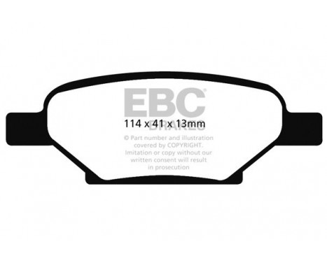 Brake Pad Set, disc brake Greenstuff DP21704 EBC, Image 4