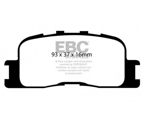 Brake Pad Set, disc brake Greenstuff DP21716 EBC, Image 4