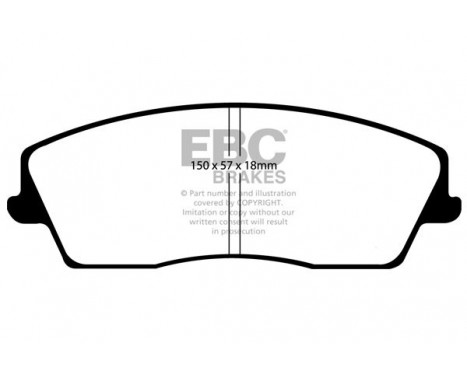 Brake Pad Set, disc brake Greenstuff DP21723 EBC, Image 4