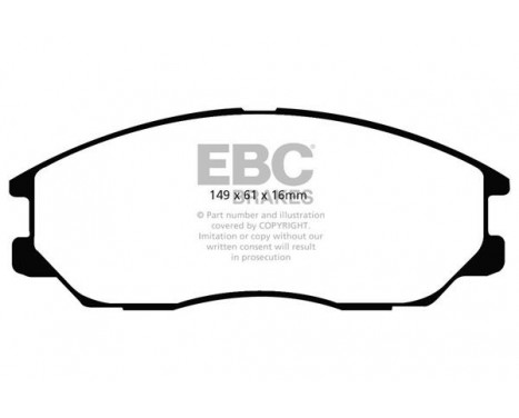 Brake Pad Set, disc brake Greenstuff DP21725 EBC, Image 4
