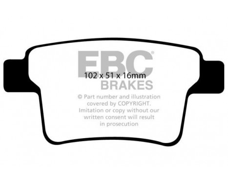 Brake Pad Set, disc brake Greenstuff DP21731 EBC, Image 4