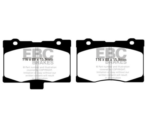 Brake Pad Set, disc brake Greenstuff DP21735 EBC, Image 4