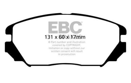 Brake Pad Set, disc brake Greenstuff DP21757 EBC, Image 4