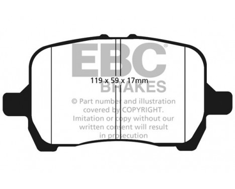 Brake Pad Set, disc brake Greenstuff DP21763 EBC, Image 4