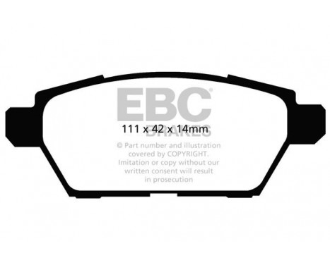 Brake Pad Set, disc brake Greenstuff DP21766 EBC, Image 4